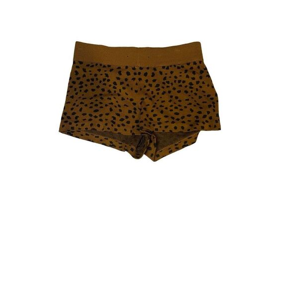 Beach Riot Sandy Short and Ava Top Set Lounge Brown Knit Leopard Print Size Smal - Picture 5 of 6